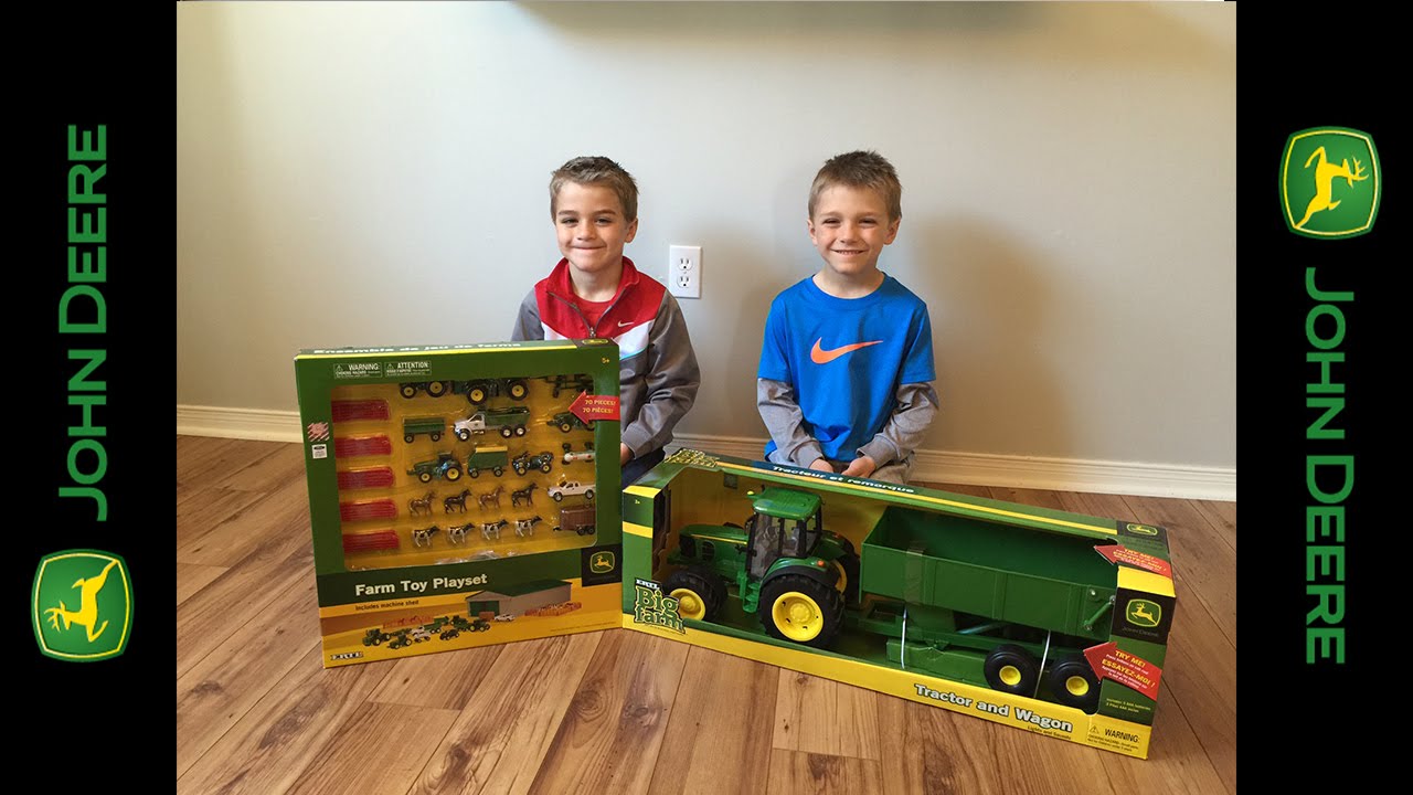 tractores de juguete con pala y remolque